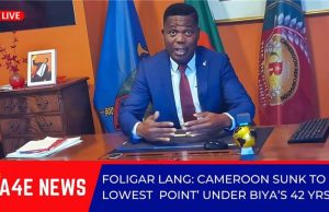 CRP National Chairman Foligar Lang, Names Frank Biya, Key Opposition, and Jailed Minister to Shadow Cabinet.